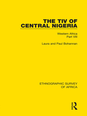 cover image of The Tiv of Central Nigeria